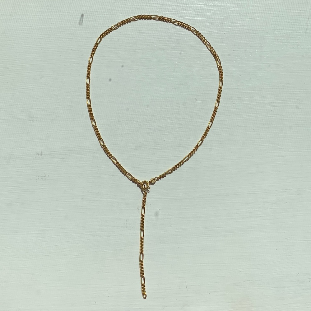 Gold Figaro Chain Necklace - Picture 3 of 8